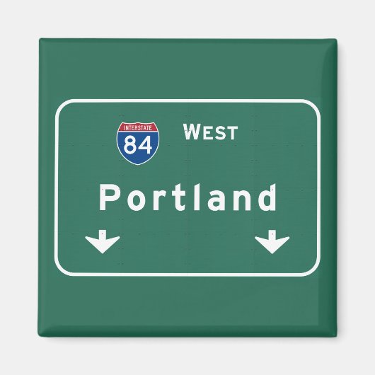 Portland Oregon oder Autobahn Interstate Freeway : Magnet (Vorne)