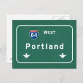 Portland Oregon oder Autobahn Interstate Freeway : Postkarte (Vorne/Hinten)