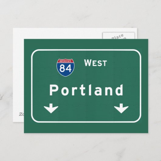 Portland Oregon oder Autobahn Interstate Freeway : Postkarte (Vorne/Hinten)