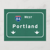 Portland Oregon oder Autobahn Interstate Freeway : Postkarte (Vorderseite)
