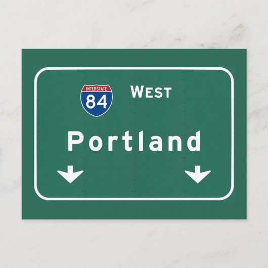 Portland Oregon oder Autobahn Interstate Freeway : Postkarte (Vorderseite)