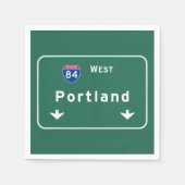 Portland Oregon oder Autobahn Interstate Freeway : Serviette (Vorderseite)