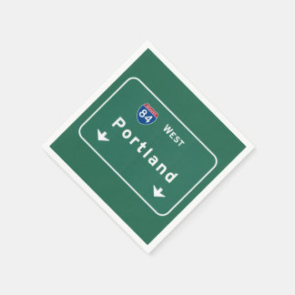 Portland Oregon oder Autobahn Interstate Freeway : Serviette