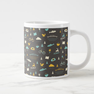 Portland, Oregon Pattern Jumbo-Tasse