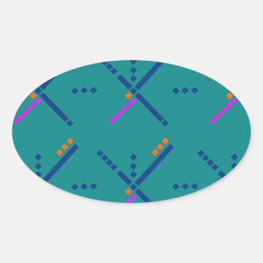 Portland Oregon PDX Airport Carpet Ovaler Aufkleber (Vorderseite)