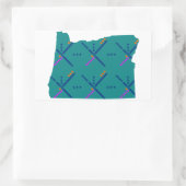 Portland Oregon PDX Airport Carpet Rechteckiger Aufkleber (Tasche)
