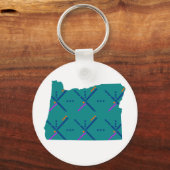 Portland Oregon PDX Airport Carpet Schlüsselanhänger (Vorderseite)