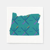 Portland Oregon PDX Airport Carpet Serviette (Vorderseite)