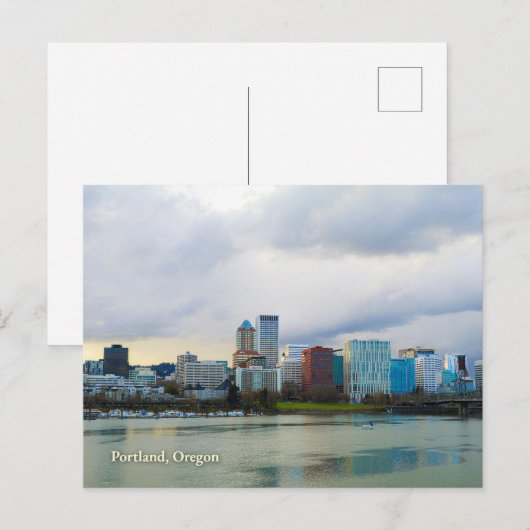 Portland, Oregon Postcard City Skyline Postkarte (Vorne/Hinten)