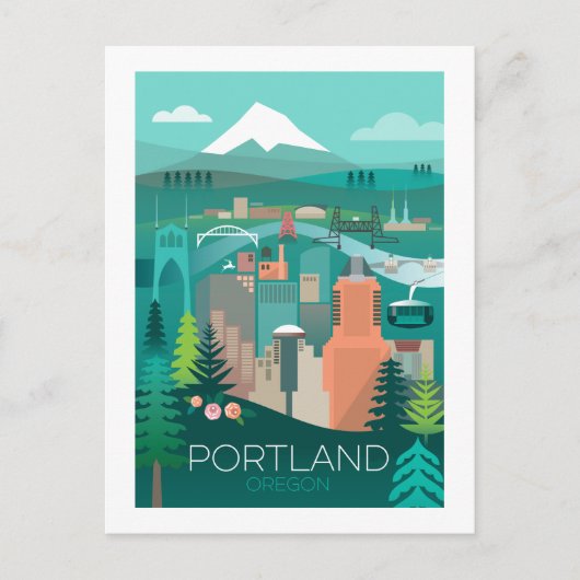 Portland, Oregon Postcard Postkarte (Vorderseite)