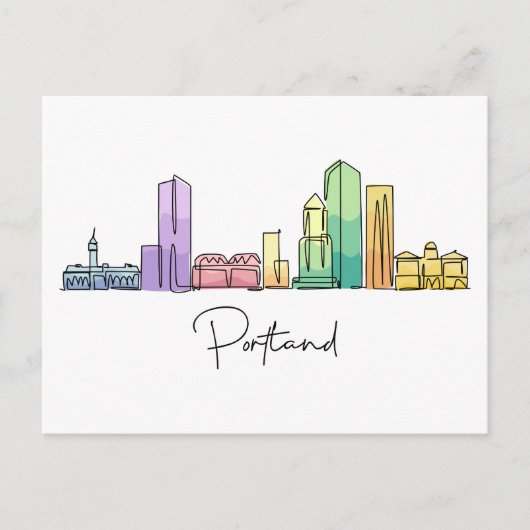 Portland OREGON Postkarte (Vorderseite)
