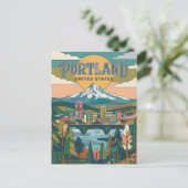 Portland Oregon Postkarte (Stehend Vorderseite)