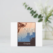 Portland, Oregon Retro Art Postkarte (Stehend Vorderseite)