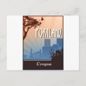 Portland, Oregon Retro Art Postkarte (Vorderseite)
