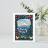 Portland, Oregon Rose Garden Scene Postkarte (Stehend Vorderseite)