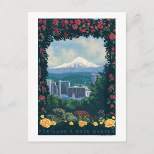 Portland, Oregon Rose Garden Scene Postkarte