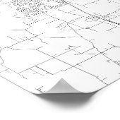 Portland, Oregon (schwarz auf weiß) Poster (Ecke)