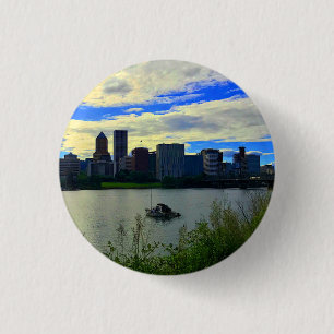 Portland, Oregon Skyline #1 Button
