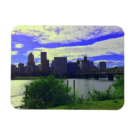 Portland, Oregon Skyline #2 Magnet (Horizontal)