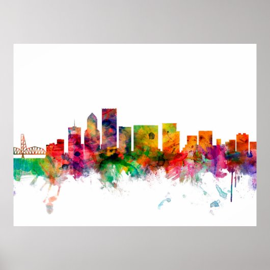 Portland Oregon Skyline Poster (Vorne)