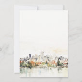 Portland Oregon Skyline Verlobung Einladung (Rückseite)