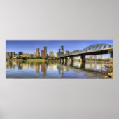 Portland Oregon Skyline Water Reflection Poster (Vorne)