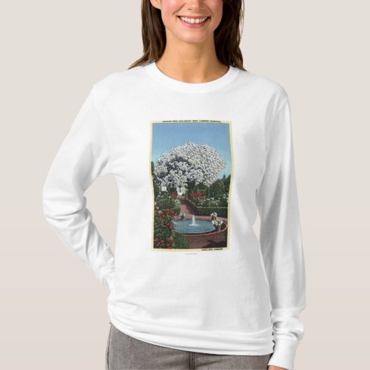 Portland, Oregon - spanischer Pool-und Geist-Baum T-Shirt (Vorderseite)