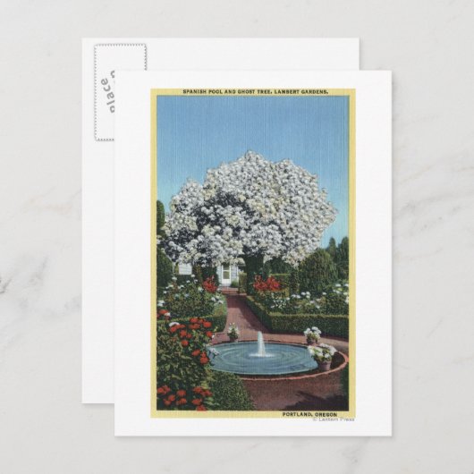 Portland, Oregon - Spanischer Pool und Ghost Tree Postkarte (Vorne/Hinten)