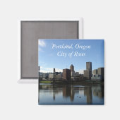 Portland Oregon - Stadt der Rose Magnet (Vorderseite/Rückseite)