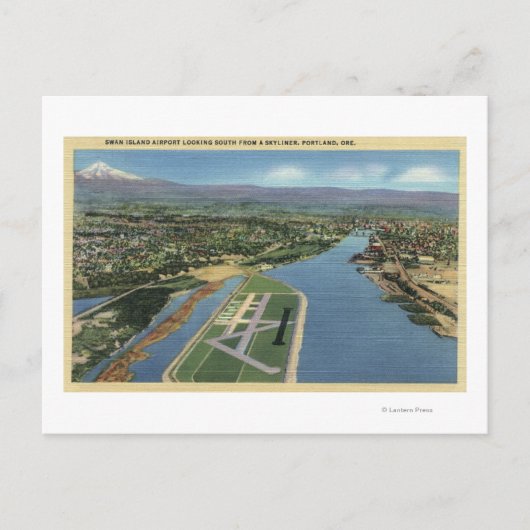 Portland, Oregon - Swan Island Airport Postkarte (Vorderseite)