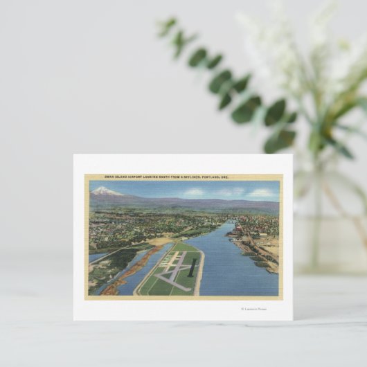Portland, Oregon - Swan Island Airport Postkarte (Stehend Vorderseite)
