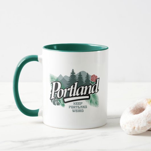 Portland Oregon Tasse (Mit Donut)