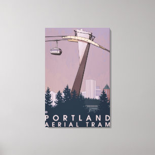 Portland, Oregon, Trambahn Szene Leinwanddruck