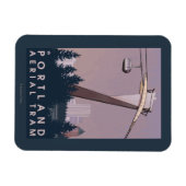 Portland, Oregon, Trambahn Szene Magnet (Horizontal)