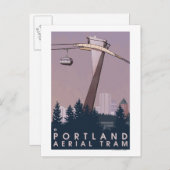 Portland, Oregon, Trambahn Szene Postkarte (Vorne/Hinten)