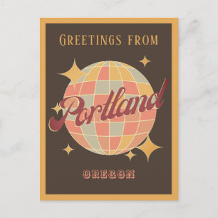 Portland Oregon USA Retro Vintag Greets Postcard Postkarte