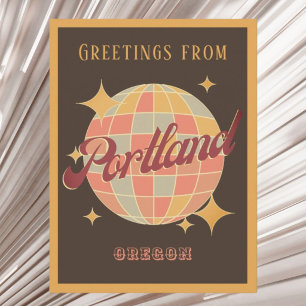 Portland Oregon USA Retro Vintage Grüße Postkarte
