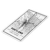 Portland Oregon USA Travel City Map Magnet (Linke Seite)