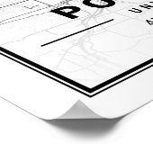 Portland Oregon USA Travel City Map Poster (Ecke)