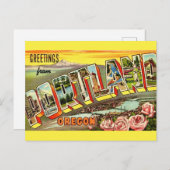 Portland Oregon Vintag Greeting Postkarte (Vorne/Hinten)