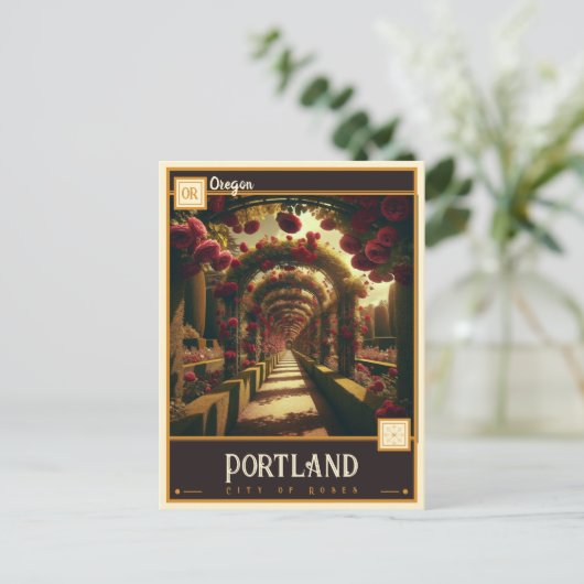 Portland, Oregon | VINTAG Postkarte (Stehend Vorderseite)