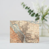 Portland Oregon Vintage Karte (Stehend Vorderseite)