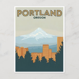 Portland Oregon Vintage Reise Retro Medford Postkarte