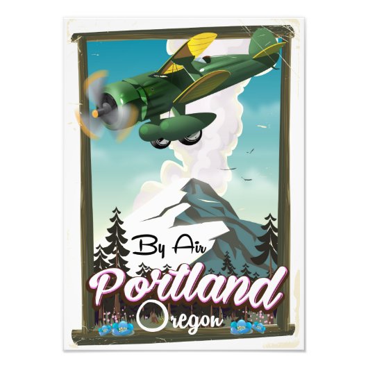 Portland, Oregon Vintage Reiseplakat Fotodruck (Vorne)