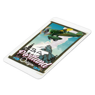 Portland, Oregon Vintage Reiseplakat Magnet