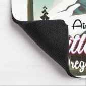 Portland, Oregon Vintage Reiseplakat Mousepad (Ecke)