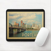 Portland Oregon Vintage Travel Mousepad (Mit Mouse)