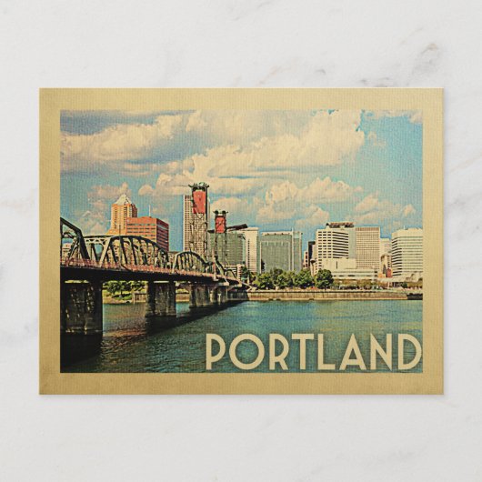 Portland Oregon Vintage Travel Postkarte (Vorderseite)