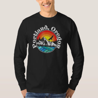 Portland Oregon Vintages Berg Wandern T-Shirt