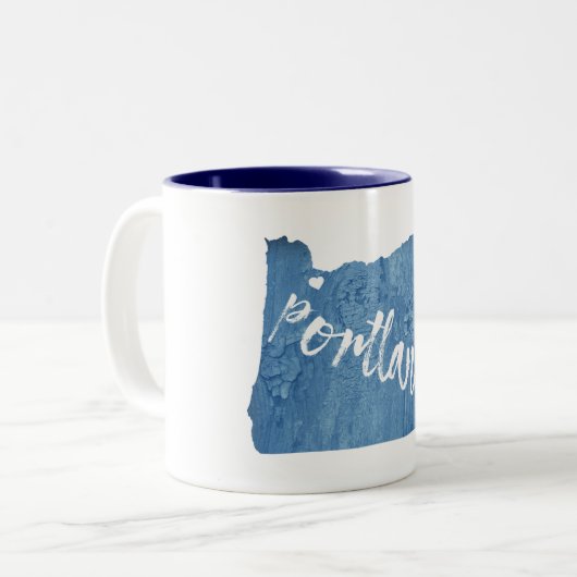 Portland, Oregon Zweifarbige Tasse (Vorderseite Links)
